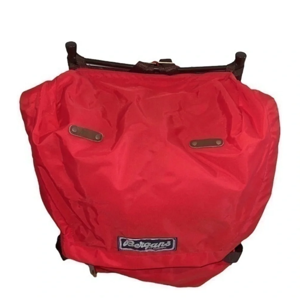 Bergans Of Norway Vintage 1970’s Norwegian Red Nylon Hiking Rucksack‎ Backpack